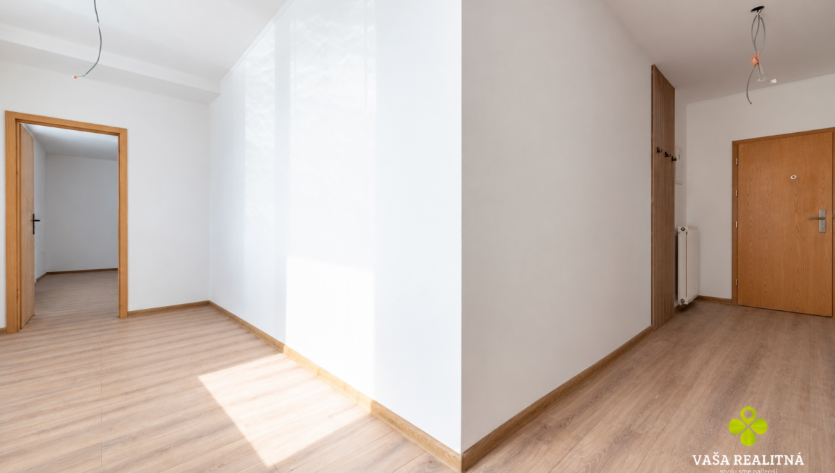 Bright Renovation-Stage Apartment Hallway