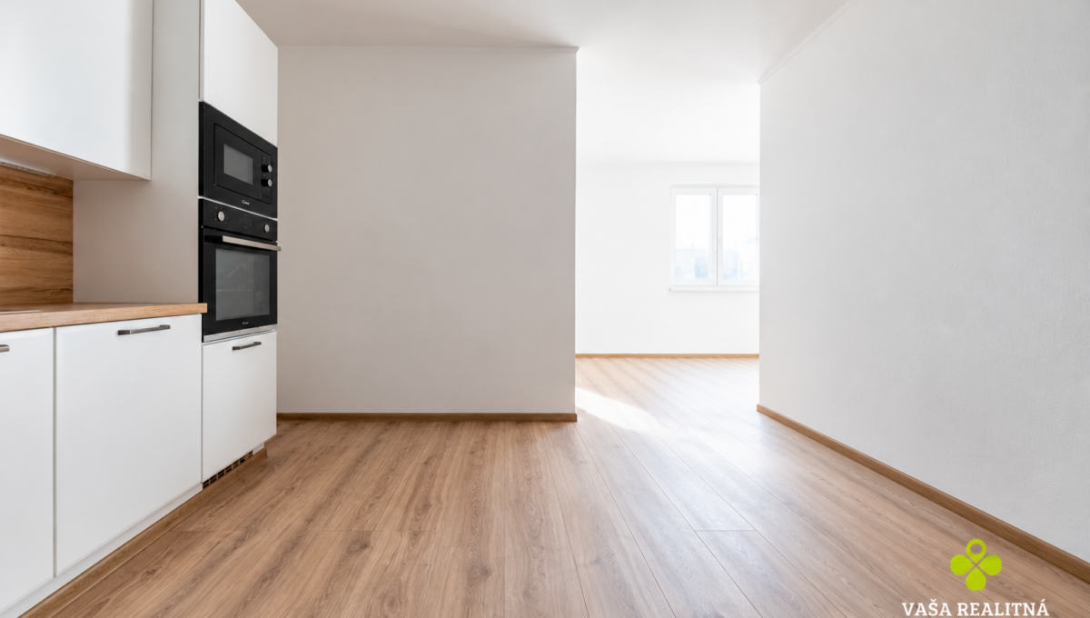 Minimal Sunlit Kitchen and Hallway
